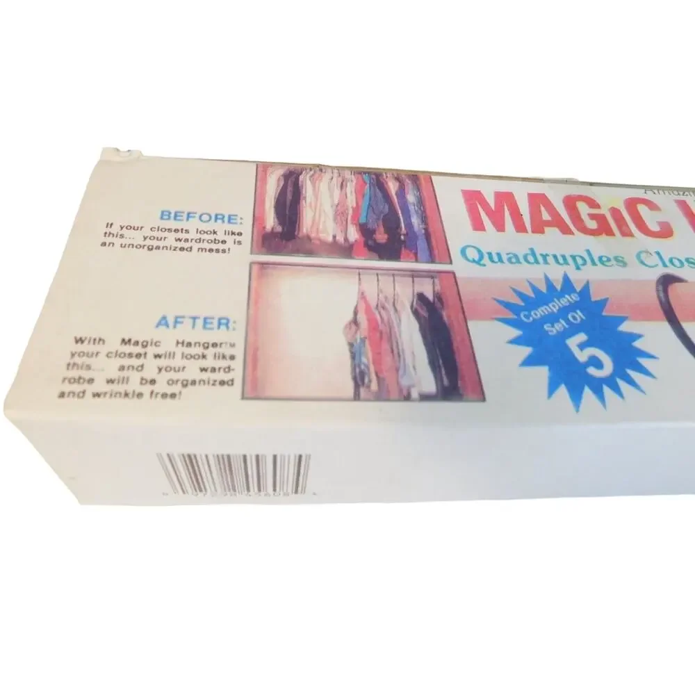 Vtg Magic Hanger Lot of 8 Boxes Quadruples Closet Space As Seen On TV 80s 90s